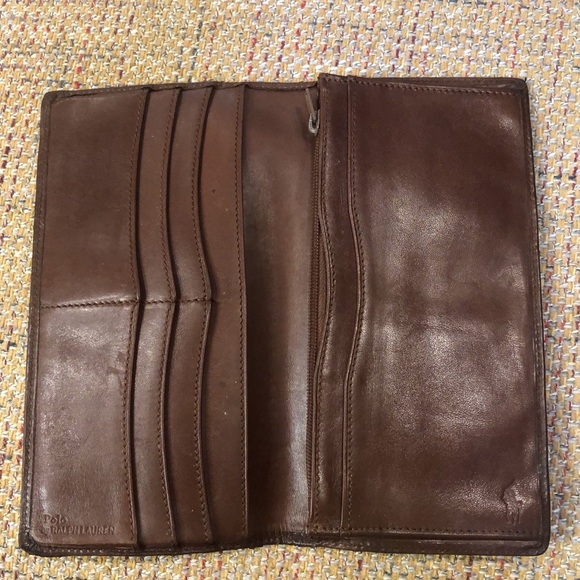 RALPH LAUREN Blue Green Black Watch Plaid Long Bifold Wallet with Coin Section - Picture 7 of 17